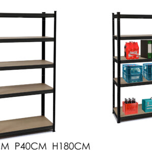 Μεταλλική ραφιέρα 90x 40x 180 cm