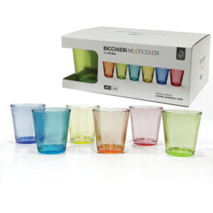 Σετ 6 ποτήρια νερού χρωματιστά 350ml