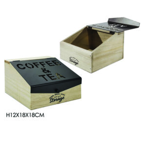 Ξύλινη θήκη για καφέ-τσαι
