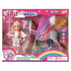 Κούκλα 15cm & Άλογο 30x24x7cm ToyMarkt 98237