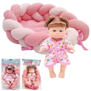 ΚΟΥΚΛΑ 20cm με Κρεβατάκι σε Σακούλα 20x36x7cm ToyMarkt 98256