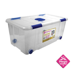 Πλαστικό κουτί αποθήκευσης με ρόδες 61lt