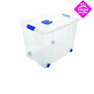 Πλαστικό κουτί αποθήκευσης με ρόδες 86lt