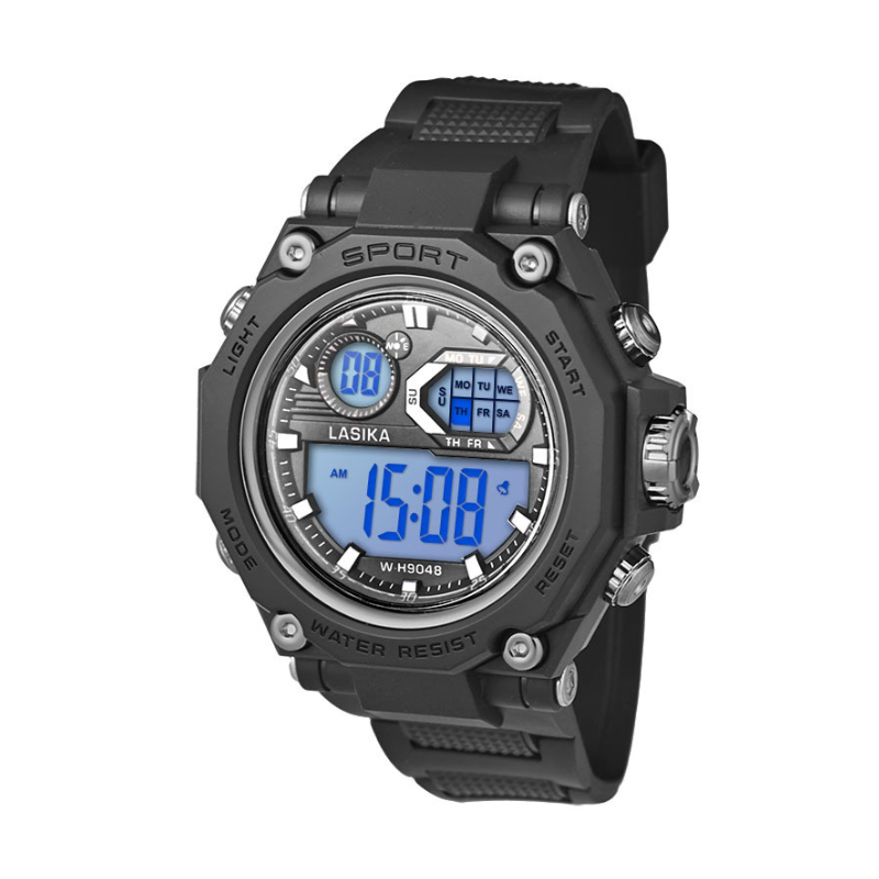 Ψηφιακό ρολόι χειρός - LS9048 - Lasika - 817339 - Black/Black