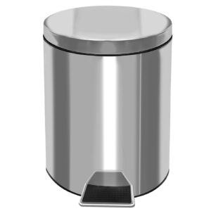 Κάδος Απορριμάτων Inox με Πεντάλ 5L 5Lt (27x20,5cm) Homie 101991