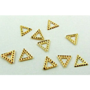 Σετ 500 μεταλλικά τρίγωνα χρυσά διακοσμητικά νυχιών