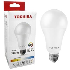 Λάμπα LED Toshiba για Ντουί ε27 Θερμό Λευκό 230v N_std a70 15w 3000k Γωνία Δέσμης 180 Μοίρες  Toshiba 00168809