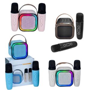 Καραόκε Σύστημα Ηχείο με 2 Μικρόφωνα Ηχείο: 8,5x8,5x6,5cm Μικρόφωνα: 13,5x3,5cm Homie 108501