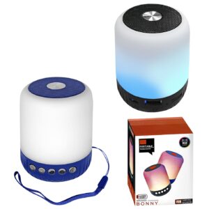 Ηχείο Bluetooth Κυλινδρικό Μικρό με φως 9x7cm Homie 108512