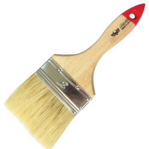 Ίσιο πινέλο 3" με φυσική τρίχα και ξύλινη χειρολαβή