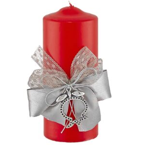 Κερί Κόκκινο Κορμός 13x5cm Xmasfest 1132367