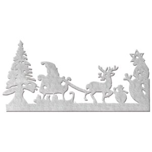 Έλκηθρο με Άγιο από Πάχνη 78x40cm Xmasfest 1132716