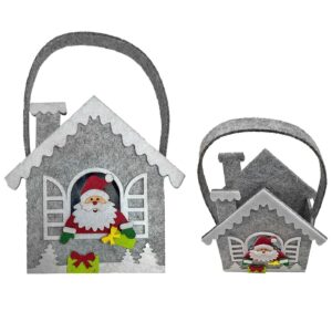 Καλάθι Τσόχινο Σπιτάκι Xmas 20x14x6cm Xmasfest 1132997