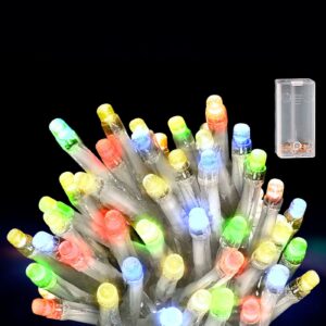 50 Λαμπάκια LED Μπαταρίας Πολύχρωμα σε Σειρά με Controller IP20 5,3m Xmasfest 1133509