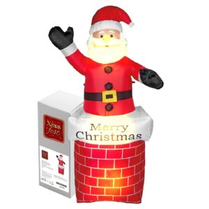 Άγιος Καμινάδα 2,1m με φως Φουσκώνει-Ηλεκτρικός Ip44 Xmasfest 1133530