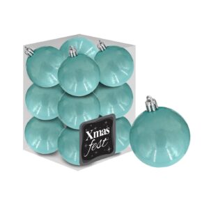Μπάλες Γυαλιστερές Θαλασσί πακ=12τεμ φ4 ø4cm Xmasfest 1133556