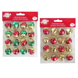 Καμπανάκια Σχέδιο Κουκουνάρι σετ=16τεμ 2x2cm Xmasfest 1133614