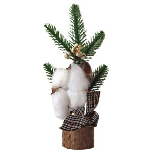 Δεντράκι σε Κορμό με Καρώ Φιόγκο 24cm Xmasfest 1133651