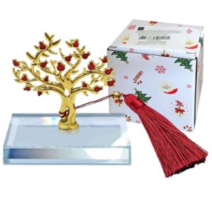 Γούρι Επιτραπέζιο Κρυστάλινο Δέντρα-Ροδιά ~8x5cm Xmasfest 1133699