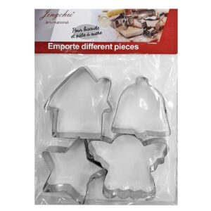 Κουπ πατ Μεταλλικά σετ=4 Φιγούρες Xmas 19x14cm (φιγούρα ~6-7cm) Xmasfest 1133818