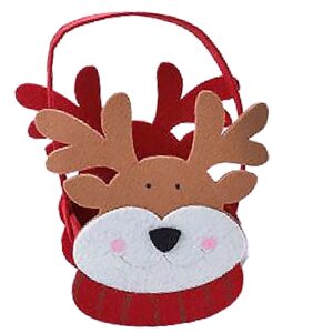 Καλάθι Τσόχινο Κεφάλι Ταράνδου 16x15x6cm Xmasfest 1133839