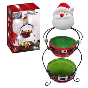 Σετ Άγιος & 2 Μπωλ σε Μεταλλική Βάση 50x26cm Xmasfest 1133861