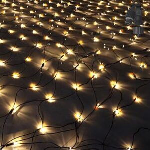 100 Λαμπάκια LED Λευκό Θερμό Δίχτυ με Επέκταση & Προγράμματα Ip44 0.9x0.8m (δεν Περιέχεται ο Μετασχηματιστής) 90x80cm Xmasfest 1133879