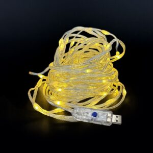 200 Λαμπάκια LED SMD Λευκό Θερμό με USB με Προγράμματα IP44 13m Xmasfest 1133890