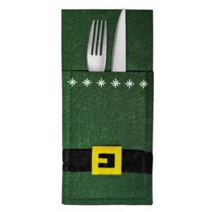 Θήκη Μαχαιροπήρουνων Xmas Πράσινη 22x10cm Xmasfest 1133959