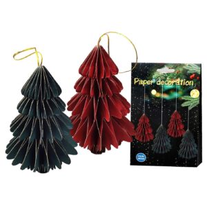 Δέντρο Χάρτινο 3D Πτυσσόμενο Κρεμαστό 15x10cm Xmasfest 1134039