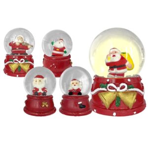 Χιονόμπαλα Άγιος με φως ø6,5cm ø6,5x9cm Xmasfest 113623