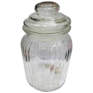 Βάζο γυάλινο με πώμα 19,5 cm