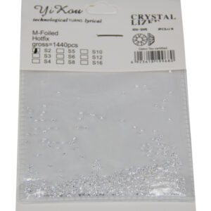 Φακελάκι με 1440 ασημί στρασάκια νυχιών Νο 2