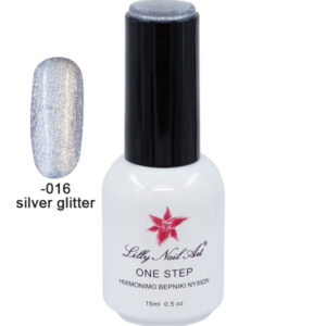 Ημιμόνιμο μανό one step 15ml - Silver glitter
