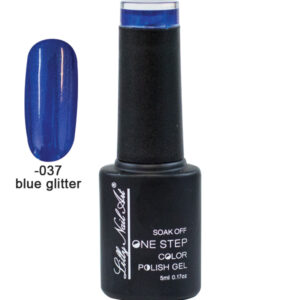 Ημιμόνιμο μανό one step 5ml - Blue glitter
