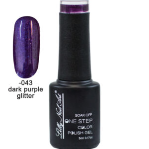 Ημιμόνιμο μανό one step 5ml - Dark purple glitter