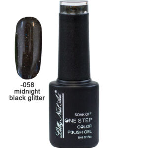 Ημιμόνιμο μανό one step 5ml - Midnight black glitter