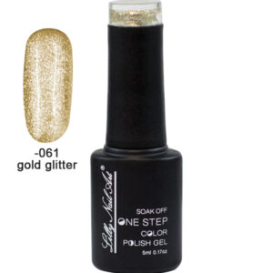 Ημιμόνιμο μανό one step 5ml - Gold glitter