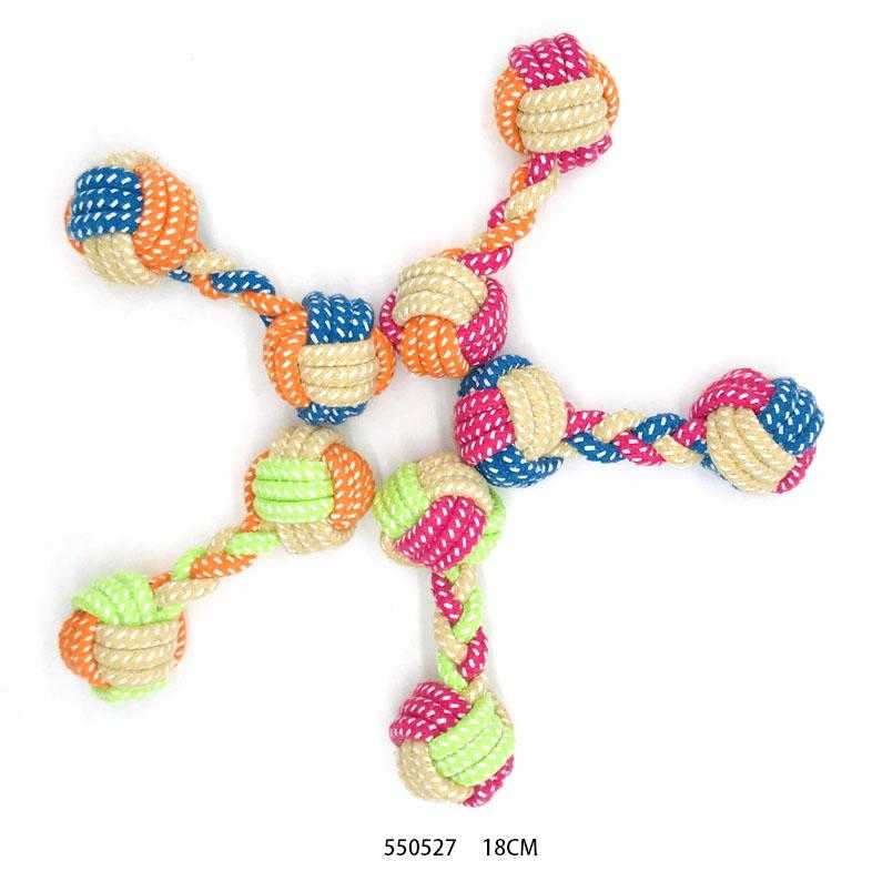 Παιχνίδι σκύλου σχοινί με μπάλες - 18cm - 12pcs - 550527 - Image 2