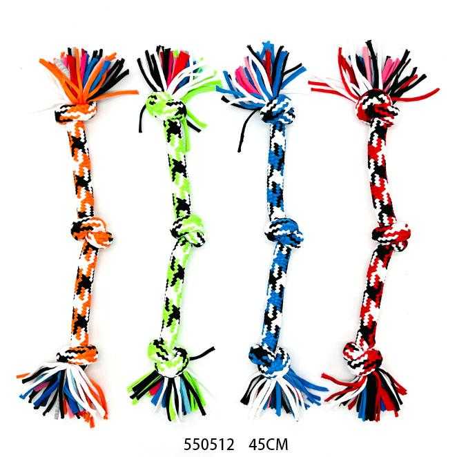 Παιχνίδι σκύλου σχοινί με κόμπους - 45cm - 12pcs - 550512 - Image 2