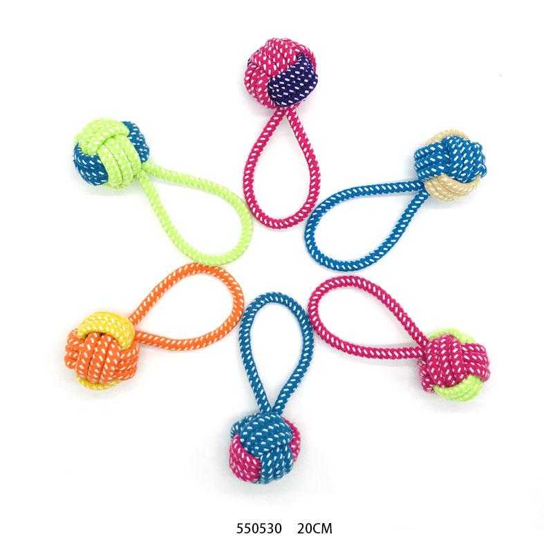 Παιχνίδι σκύλου σχοινί με μπάλα - 20cm - 12pcs - 550530 - Image 2