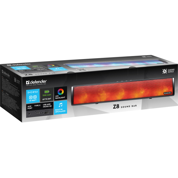 DEFENDER SOUNDBAR Z8 SPEAKER 10W black - Image 2