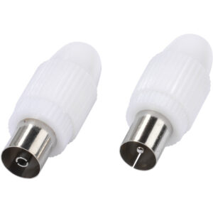 VIVANCO COAX PLUG SET FOR AERIAL white