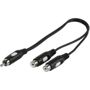 VIVANCO AUDIO ADAPTER Y CABLE 0.2m 2X RCA TO RCA plug black