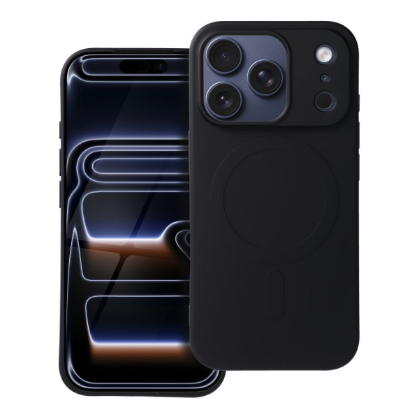iS TPU SILICONE MAG IPHONE 17 PRO MAX (BIG HOLE) black backcover - Image 2