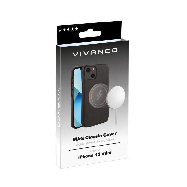 VIVANCO MAG CLASSIC COVER IPHONE 13 MINI black backcover - Image 2