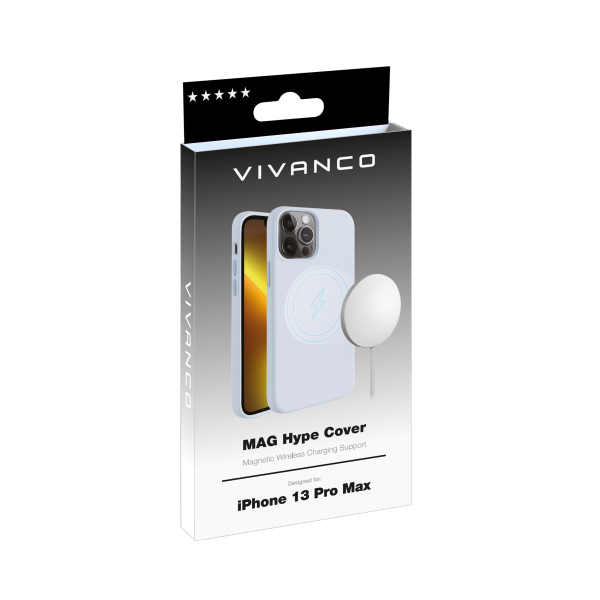 VIVANCO MAG HYPE COVER IPHONE 13 PRO MAX sky blue backcover - Image 2