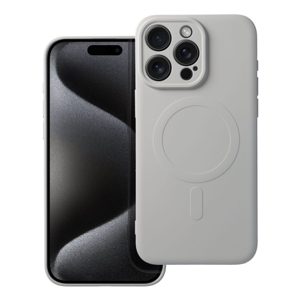 iS TPU SILICONE MAG IPHONE 15 PRO MAX grey backcover - Image 2