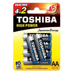 ΑΛΚΑΛΙΚΕΣ ΜΠΑΤΑΡΙΕΣ AA TOSHIBA LR6GCP BP-6 2F 1.5V 6τεμ.