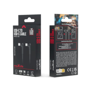 MAXLIFE TYPE C TO TYPE C DATA CABLE 2m 60W black
